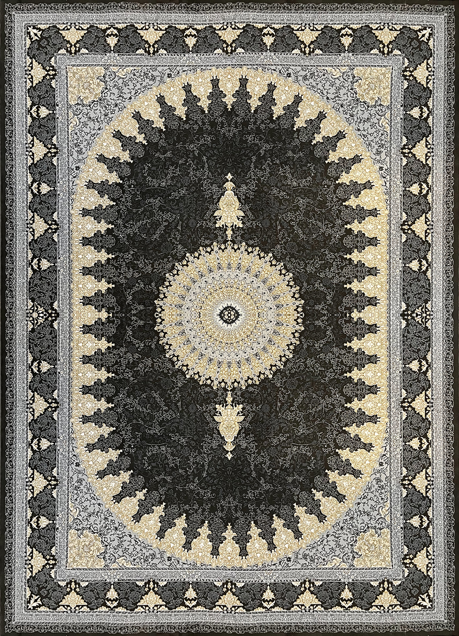 فرش700شانه(کد1030ذغالی)